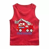 XINYUNZU Jungen Unterhemd Baumwolle Sommer Achselshirt Tanktop Casual Sport Tank Top Boys Shirt Ärmellos Mode Unterhemden für Kinder Blitzangebote Rot 2 Jahre