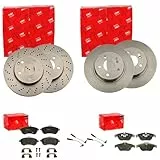 TRW Bremsscheiben + Beläge vorne + hinten passend für C-Klasse W204 S204