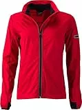James & Nicholson - Damen Funktionelle Softshell-Jacke für Sport, Freizeit und Promotion (M, Light-red/Black)