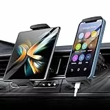 xuenair Z Fold Auto Handyhalterung - 60° drehbar, Fester Halt, fällt nie ab - iPad mini Handyhalterung Auto Lüftung für Samsung Z Fold 7 6 5 4 3 iPhone Samsung und mehr 4'-12.9' Gerät