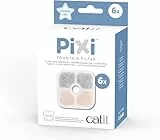 Catit 43722 Pixi Ersatzfilter, Trinkbrunnenfilter für die Catit Pixi Trinbrunnen, 6er Pack, Weiß