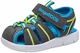 KangaROOS Unisex Kinder K-tiffy Sandale, Steel Grey/Lime, 25 EU