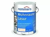 Remmers Wohnraum-Lasur weiß, 2,5 Liter, Holzlasur innen, für Möbel, Böden, Innentüren und Treppen geeignet, mit Abperleffekt