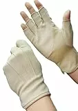 Baumwollhandschuhe Fingerlose Handschuhe Rutschfeste Fahrradhandschuhe Sonnenschutz Halbfinger Fäustlinge Laufhandschuhe für Autofahren Motorrad Fahrrad Sport Camping Wandern Outdoor Männer Frauen