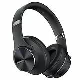 DOQAUS Bluetooth Kopfhörer Over Ear,90 Std Kopfhörer Kabellos Bluetooth mit 3 EQ-Modi HiFi Stereo Faltbare Headset mit Mikrofon weiche Ohrpolster Wireless für Handys/Reisen/Büro/Laptops/PC-Schwarz