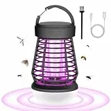 Kasanni Insektenvernichter Elektrisch MüCkenlampe Camping MüCkenabwehr 2000 Mah Akku, USB Wiederaufladbare und LED Beleuchtung Fliegenfalle Elektrisch Insektenlampe fur HäUser, Zelte, CampingpläTze