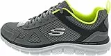 Skechers Track, Herren Laufschuhe, Grau (Charcoal/lime), 45.5 EU