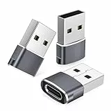Basesailor USB auf USB C Adapter für iPhone 17 17e Apple 16 15 14 Pro Max Plus Charger 3 Pack,Typ C Buchse zu USBA Stecker Ladegerät Netzteil für iPad 10 Mini 7 Air 6,Apple Watch 10 11,Samsung S26 S25
