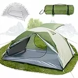 YYSWSAKY Zelt 1-2 Personen Camping Zelte, 2 Doors Ultraleichte Campingzelt Kuppelzelt 3-4 Saison mit Abnehmbarer Äußerer Zeltplane, Geeignet für Outdoor Camping Trekking Wandern Backpacking (A)
