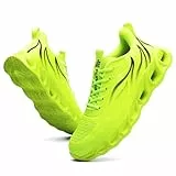 Furuian Stahlkappenschuhe für Herren und Damen, leicht, unzerstörbar, Sicherheitsschuhe, bequeme Stahlkappe, Sneaker, pannensichere Arbeitsschuhe, Grün , 7.5 Women/6 Men