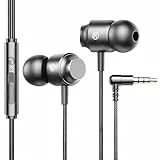 In Ear Kopfhörer mit Kabel und Mikrofon, kabelkopfhörer 3.5 mm Klinke, kabelgebunden Ohrhörer 3,5 mm Klinkenstecker Kompatibel für Samsung Galaxy, Phone, Pad, Smartphone, MP3 Players