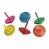 Kreisel Spirale aus Holz Kinder Holzkreisel 6er Set H 4 cm, D 3,5 cm - 6473