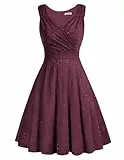 GRACE KARIN 1950er Kleid Damen cocktailkleid ärmellos a Linie Kleid Vintage Kleid elegant Kleider CL645-10 L