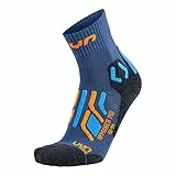 UYN Herren Trekking Approach Mid Socks, Blue/Orange/Greymelange, 39/41