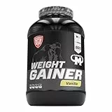 Mammut Nutrition Crash Weight Gainer Pulver Vanilla – 4,5 kg – 518 kcal/Shake für Gewichtszunahme – 80% Kohlenhydrate – 4-Komponenten Protein – Ideal für Ausdauer- und Leistungssportler