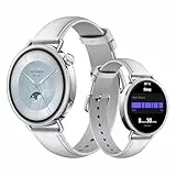 XIAOMI Watch S4 41mm Smartwatch – Edelstahlgehäuse, Ultraleicht, 150+ Sportmodi, präzise Menstruationszyklus-Vorhersage, Sicherheits-Notruffunktion, Lederarmband (Weiß)