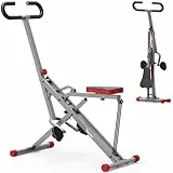 PASYOU Row-n-Ride Rudergerät Squat-Assist-Trainer, Trainingsgeräte für Bauch Arme Beine Rücken und Gesäß Heimtrainer,Einfach Faltbares Rudergerät Kniebeugentrainer Maximale 122KG