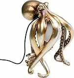 Kare Design Tischlampe Animal Octopus Gold, Tischleuchte, Tiermotiv, Dekoleuchte, Nachttischlampe, Schreibtischlampe, Leuchtmittel nicht inklusive, 34x22x26 cm (H/B/T)