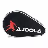 JOOLA 80505 Tischtennisschläger Hülle Pocket Double Tischtennishülle für 2 Wasserabweisende Tischtennistasche, Schwarz/Rot, 28 x 17 x 4 cm