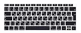 Keystickers Russisch/Deutsche Silikon Abdeckung für MacBook Air 13.3' A1932 (2018 Release) mit europäischer Enter-Taste | Russian/German Silicon Cover - SCHWARZ