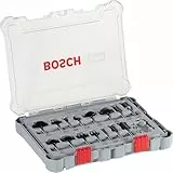 Bosch Professional 15tlg. Fräser Set Mixed (für Holz, für Oberfräsen mit 6 mm Schaft)
