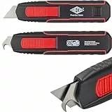WEDO Cuttermesser Safety Cutter DOUBLE SIDE - Wechselcutter mit Trapezklinge und Hakenklinge, TÜV- & GS-gepprüfter 2 in 1 Sicherheitscutter