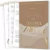 LEBENSKOMPASS® Handlettering Buch für Anfänger ”Mindful Lettering” - Achtsam Kalligraphie und Hand Lettering lernen mit dem Vorlagenbuch & Übungsheft