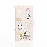 Shag Wear Damen Portemonnaie Mädchen Geldbörse Groß Langformat PU Leder - Viele Fächer/Kartenfächer mit Münzfach mit RFID-Schutz und stilvollen Designs - Panda Mania (Rosa)