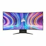Corsair XENEON Flex 45WQHD240 Gaming-Monitor - 45-Zoll OLED WQHD (3440 x 1440) Biegbares Display, 240Hz, 0,03ms GtG Reaktionszeit, NVIDIA G-SYNC Kompatibel, AMD FreeSync™ Premium - Schwarz