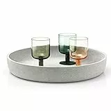 blomus -MOON- Dekoschale aus Polystone in puristischer Beton-Optik, hochwertige Verarbeitung, Industrial-Design, individuell nutzbar, trendiges Wohnaccessoire (H / B / T: 7 x 40 x 40 cm, Grau, 65445)