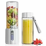 COKUNST Tragbarer Mixer Smoothie Maker to go, Leistungsstarker 22000 U/min Smoothie Mixer mit 6 Rostfreien Klingen, 500 ml Mini Standmixer mit Reise-Deckel für Küche, Fitnessstudio, Büro