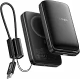 LISEN Qi2.2 25W MagSafe Powerbank, Power Bank Fast Charging & Abnehmbar USB-C Kabel 65W, Tragbare Externe Powerbank für iPhone 17 Pro Max/16/15/14 13 12 (Deep Space Black)