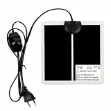 Terrarium Heizmatte 15 x 14 cm, Reptilien Heizmatte mit einstellbarer Temperatur (0-35 Grad), Wasserdicht und Feuchtigkeitsbeständig, 5W, 220V-240V, Europäischer Stecker (1PCS, 5W, 15X14CM)