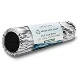 Oceanfoam Weicher Gezeitenroller (schwarz marmoriert) – Schaumstoffrolle mit niedriger Dichte für Physiotherapie, Rückenschmerzen, Training und Dehnung – Wellenstruktur – Yoga, Leichtathletik und