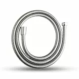 OFFO Flexibler Edelstahl Duschschlauch,Brauseschlauch 1.6m, G1/2 Zoll Standard Anschluss, Leckfrei und Anti-Knick, Leicht zu reinigen, für Dusche Badezimmer​, Chrom