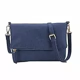 Gladdon Umhängetasche Damen Klein Handtasche,Crossbody Tasche Schultertasche Elegant Clutch Messenger PU-Leder Taschen Für Täglich Arbeit Einkaufen(Blau)