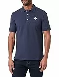 REPLAY Herren Poloshirt Kurzarm mit Logo, Navy 087 (Blau), XL