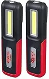 KS Tools 150.4495 Mobile Werkstatt-Handlampe | knickbar | 3 Watt COB LED (Packung mit 2)