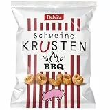 Delvita Schweinekrusten BBQ (16 x 125 g) - Leckere Schweinekrusten Chips aus Dänemark