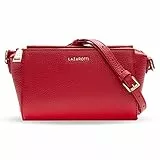 Lazarotti Bologna Leder Umhängetasche Damen | verstellbarer Schultergurt | mittelgroße Crossbody Bag | Schultertasche 20 cm