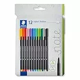 STAEDTLER triplus Fineliner 334, dreikant, superfeine, metallgefasste Spitze, ca. 0.3 mm, aus 97% Rezyklat, Made in Germany, Set mit 20 brillanten Farben im Kartonetui, 334 C20