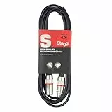 Stagg SMC3 RD Mikrofon-Kabel (3m, XLR-Buchse-auf-XLR-Stecker) rot