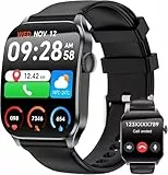 Haulvean Smartwatch Herren Damen, 1,91''HD-rundum gekrümmter Bildschirm, Fitness-Uhr mit Herzraten- und Schlafmonitor, über 120 Sportaktivitäts-Tracker, Smartwatch IP67 für Android und iOS