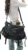 Taoqiao [Aktualisiert] Vintage Canvas Messenger Bag Große Buch Laptop Umhängetasche Frauen Männer Neu