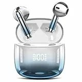 Bluetooth Kopfhörer, Kopfhörer Kabellos Bluetooth 5.3, Hi-Fi Sound in-Ear-Kopfhörer mit ENC Noise Cancelling, 48 Std Spielzeit, LED Anzeige, IP7 Wasserdicht Ohrhörer für Arbeit und Studium (Blau)