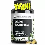 Vitamin D3 + K2 + Omega 3 – Premium K2VITAL® von Kappa 99,7+% All-Trans K2 – Premium Omega 3 in Triglycerid Form und bioverfügbares D3 – in Deutschland produziert & laborgeprüft