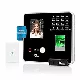NGTeco WIFI Präsenzerkennung: Biometrisch (Gesichtserkennung, Fingerscan), RFID- und PIN-Abzeichen, Bürouhr mit iOS- und Android-Apps (Englisch)