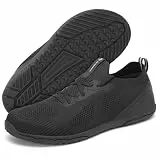 DANNTO Herren Barfußschuhe Wanderschuhe Minimalistische Sneakers Zero Drop mit Wide Toe Box Traillaufschuhe für Running Fitness(Schwarz,43)