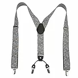TOPINCN Herren-Hosenträger mit Metallclip, Stilvoller Y-Rücken, Bequem, Verstellbar, Herren-Hosenträger für Erwachsene