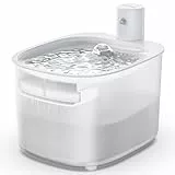 Trinkbrunnen für Katze Kabellos, 2.6L Katzenbrunnen Kabellos mit Bewegungsmelder, Batteriebetrieben Katzentrinkbrunnen, 3000mAh, Leise Wasserpumpe, Katzenbrunnen für den Innenbereich